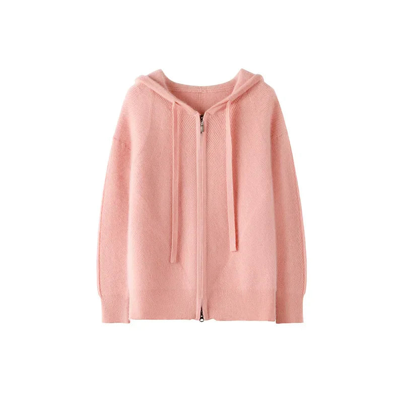 Pura unisex merino wool hoodie lightweight breathable diamond pattern detail