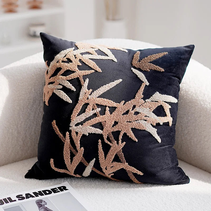 Bohemian Nordic fusion pillow covers two-pack, minimalist artful design for living room sofa decor