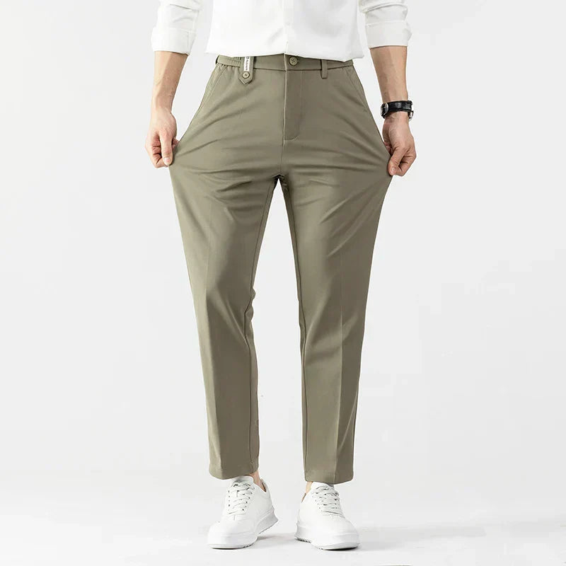 Bramhall slim-fit stretch pants for men, modern tapered silhouette with all-day flexible comfort