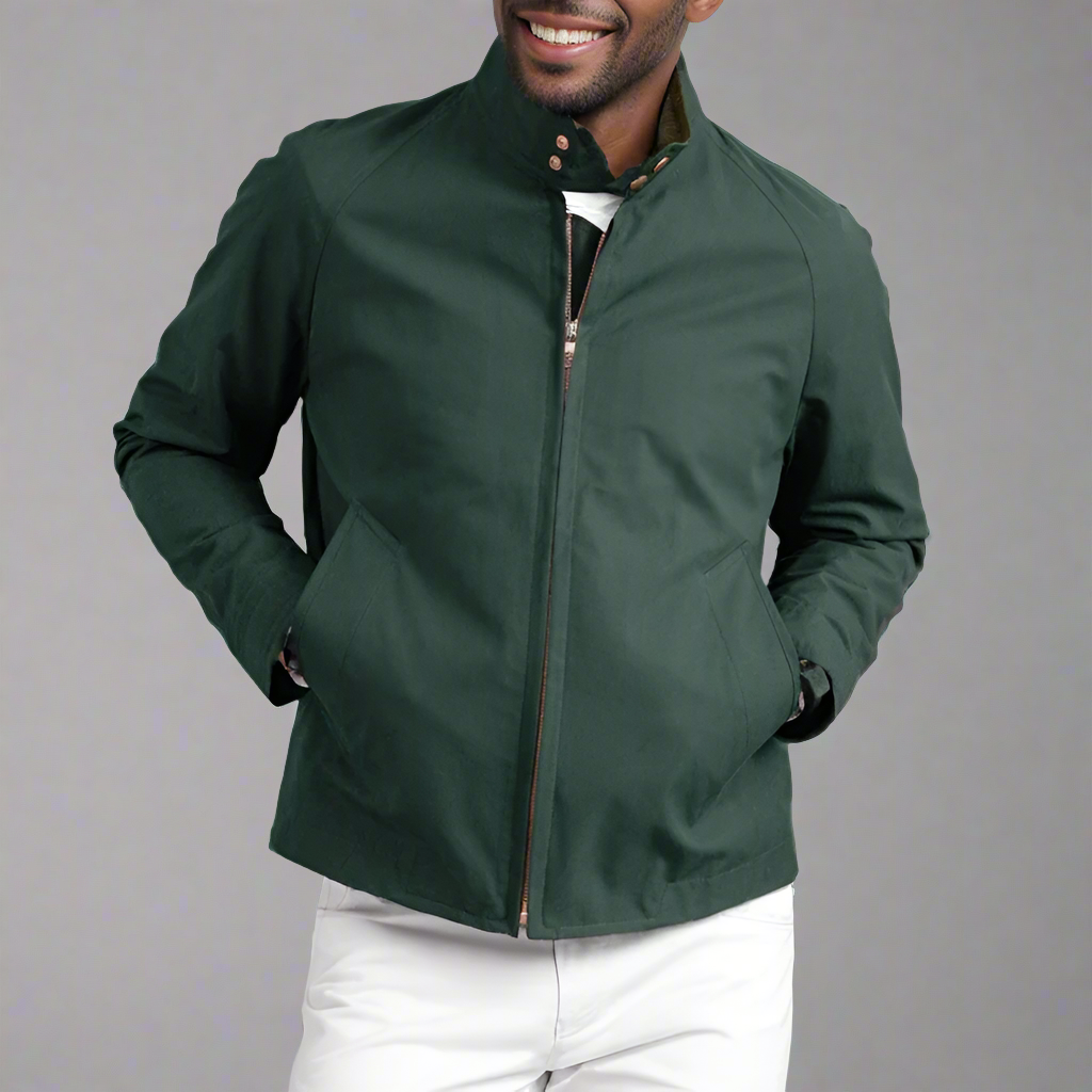 Men's lightweight breathable summer jacket modern slim fit urban style in neutral tone