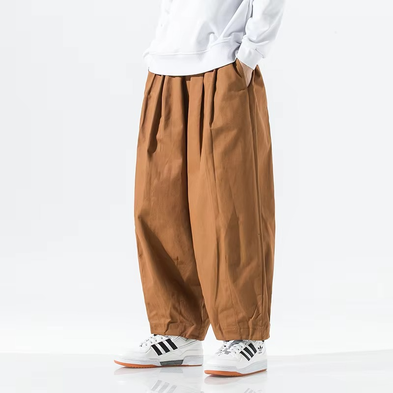 Men's wide leg cargo pants relaxed fit with multiple utility pockets for everyday casual style