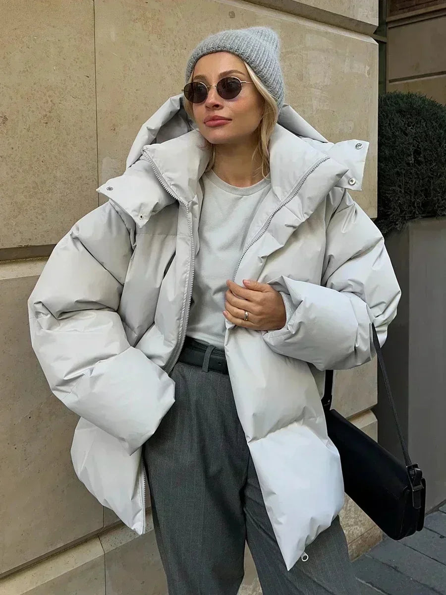MAAN padded winter parka regular fit water-repellent quilted hood cold weather fashion