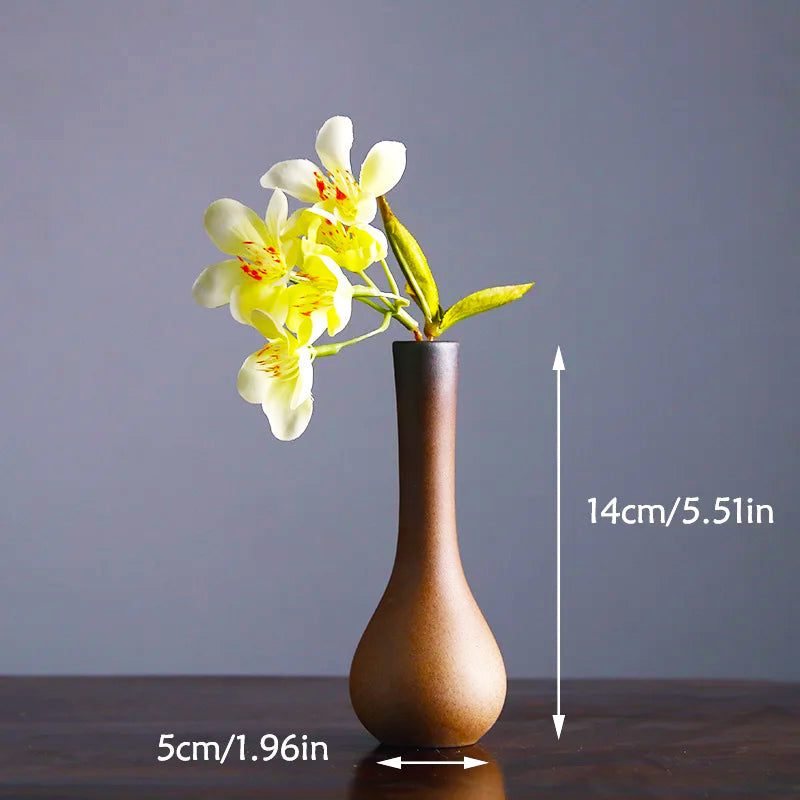 Ferra handmade ceramic vase textured gradient finish sculptural modern home decor accent piece