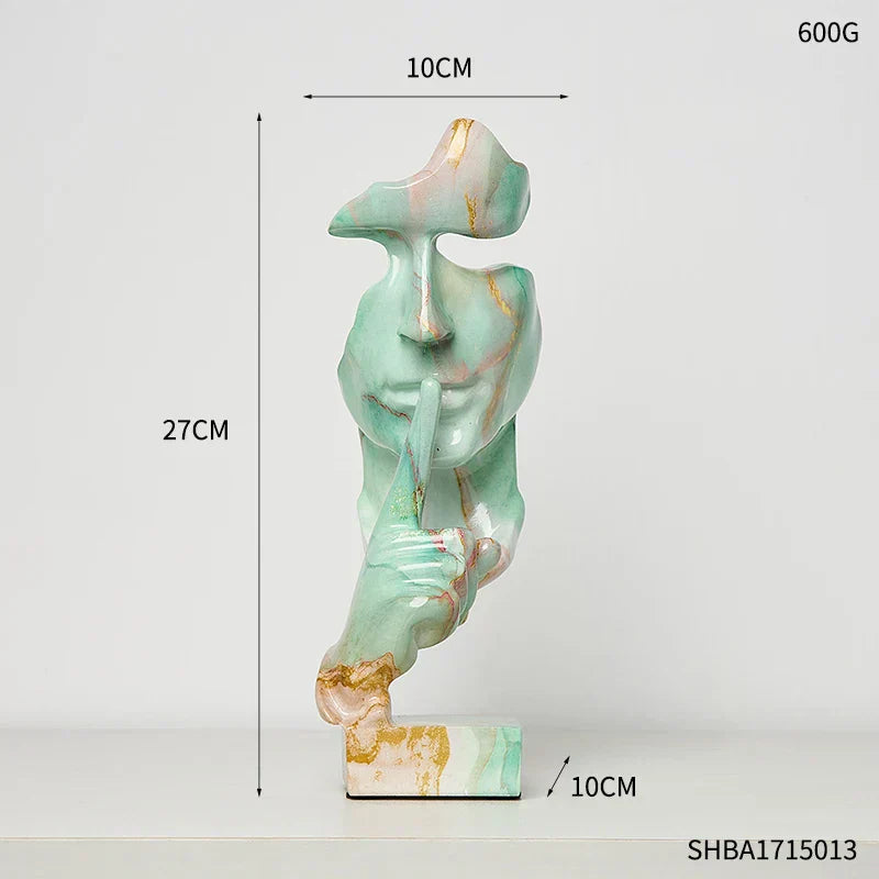 Elegant Orlyn Silencer art sculpture ornament, unique decorative accent for desk or shelf display