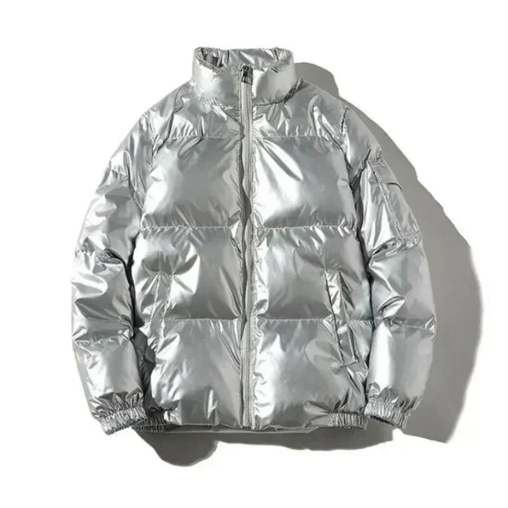 Men's quilted puffer jacket black winter style superior thermal insulation cozy lining