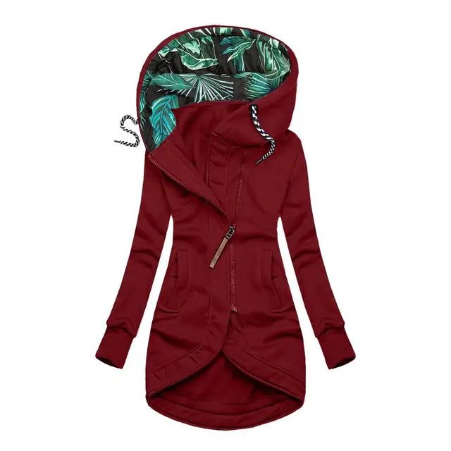 Women's Eloura-Moda windproof winter jacket, feminine cut, elegant and warm cold-weather style