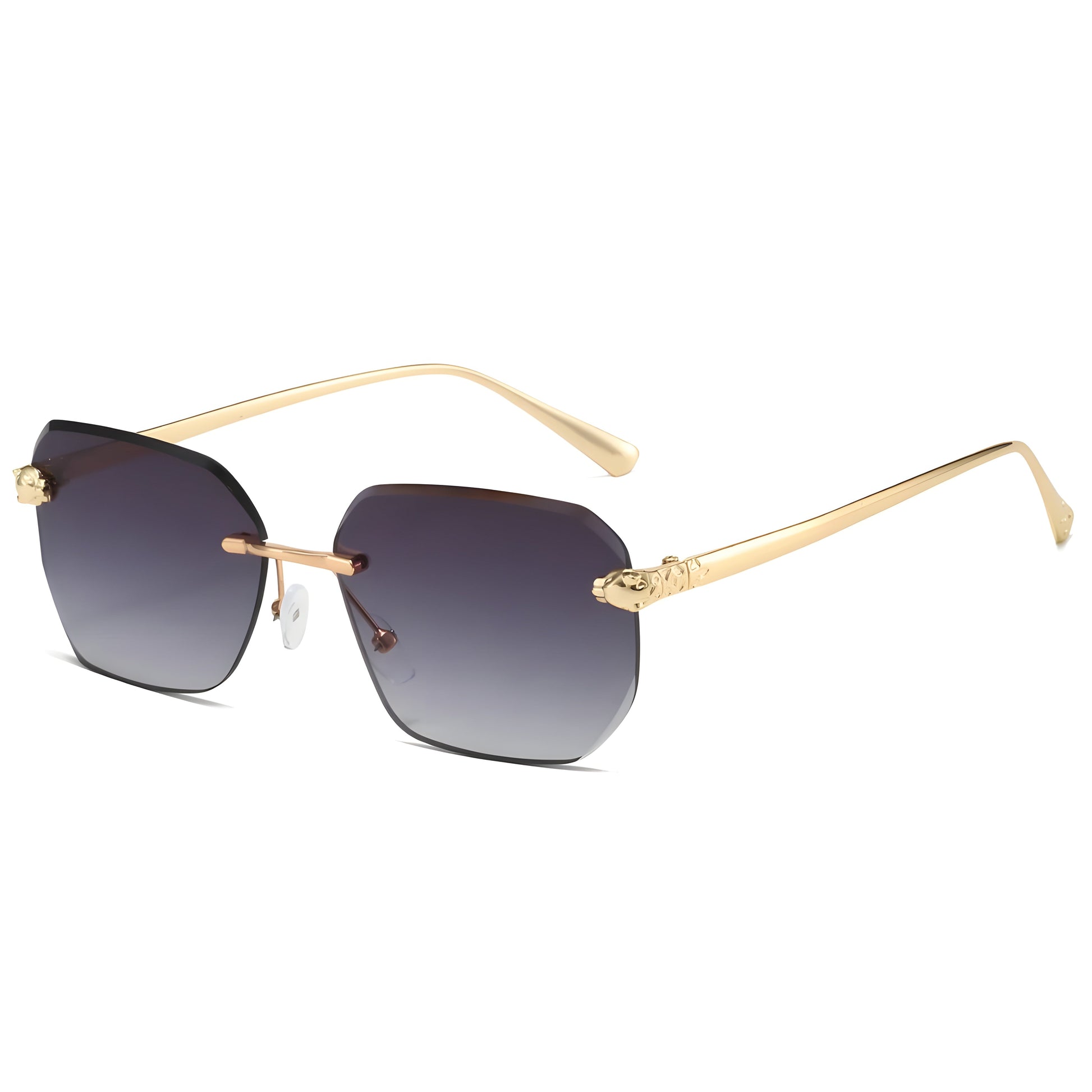 Coast rimless octagon sunglasses gradient UV400 lenses sleek alloy frame for fashionable adults