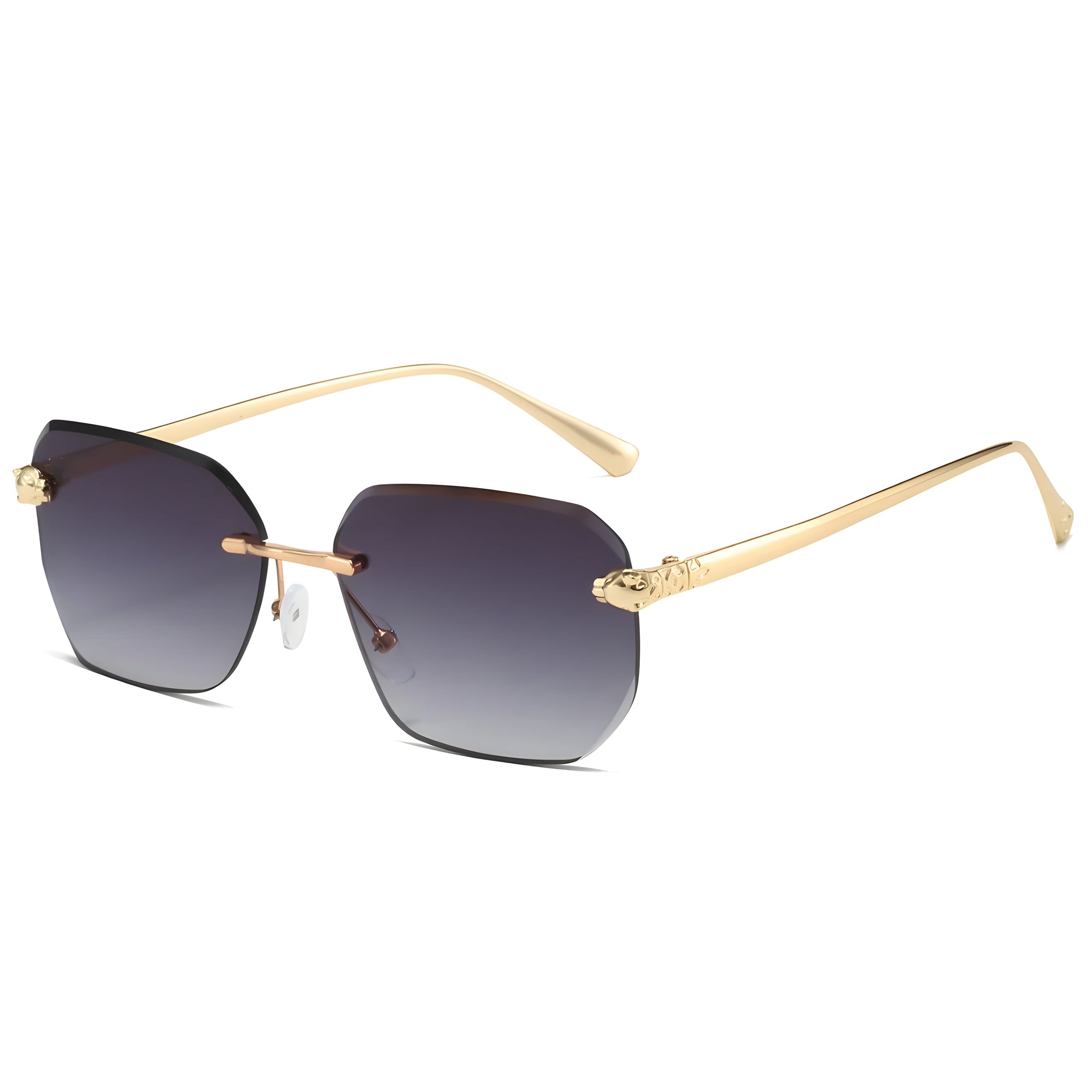 Coast rimless octagon sunglasses gradient UV400 lenses sleek alloy frame for fashionable adults