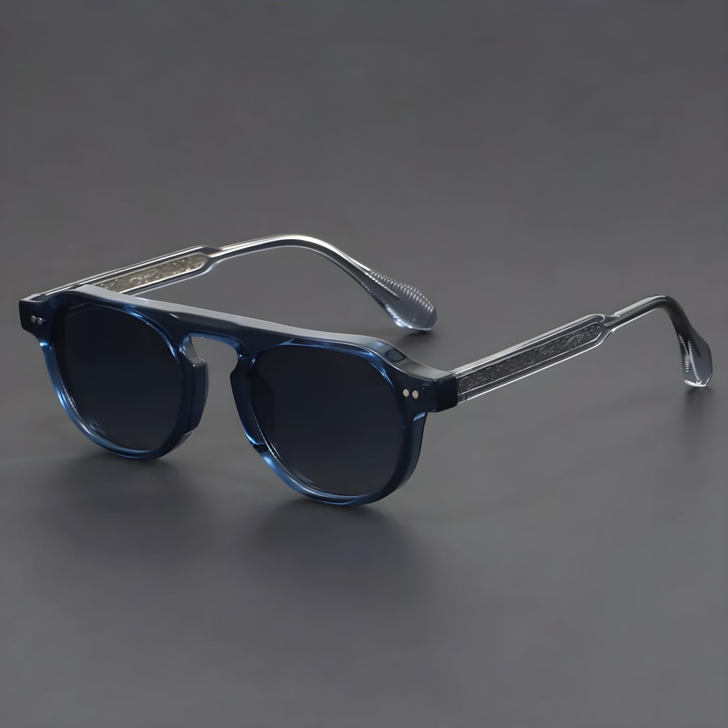 Fierro vintage tortoiseshell sunglasses UV400 bold frame black temples lightweight retro style