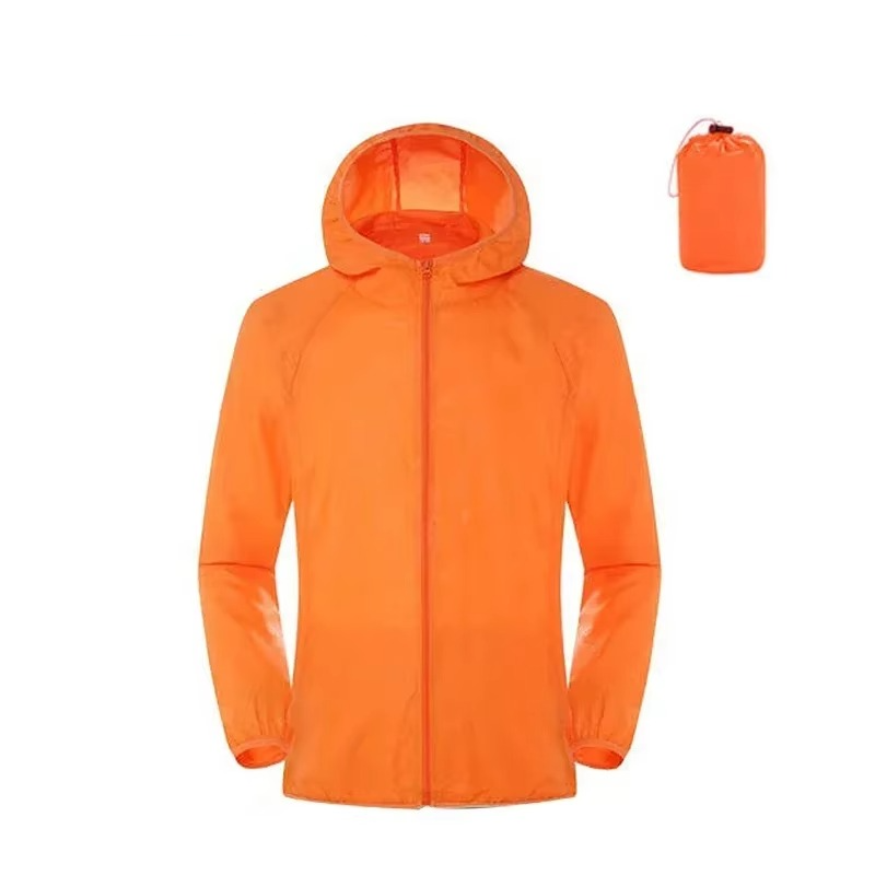 Lightweight waterproof windbreaker raincoat unisex hiking jacket breathable water-repellent outdoor shell