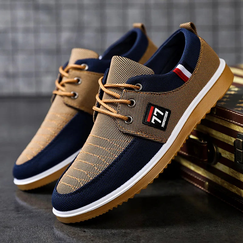 Two-tone mesh sneakers lightweight breathable lace-up closure modern low-top silhouette everyday comfort