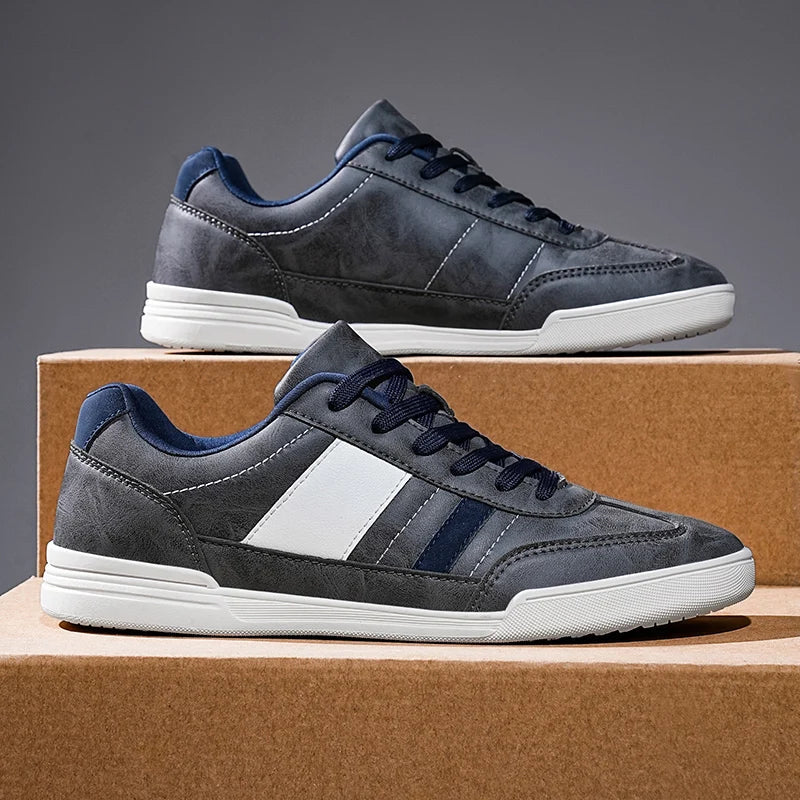 Men's Urbann-Vibe Titan Stratos suede leather street sneakers with cushioned sole and stitched toe box
