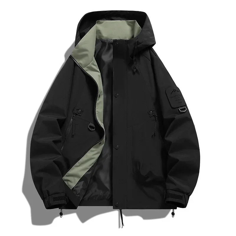 Unisex winter ski jacket half-zip hooded coat cold weather versatile modern fit men women