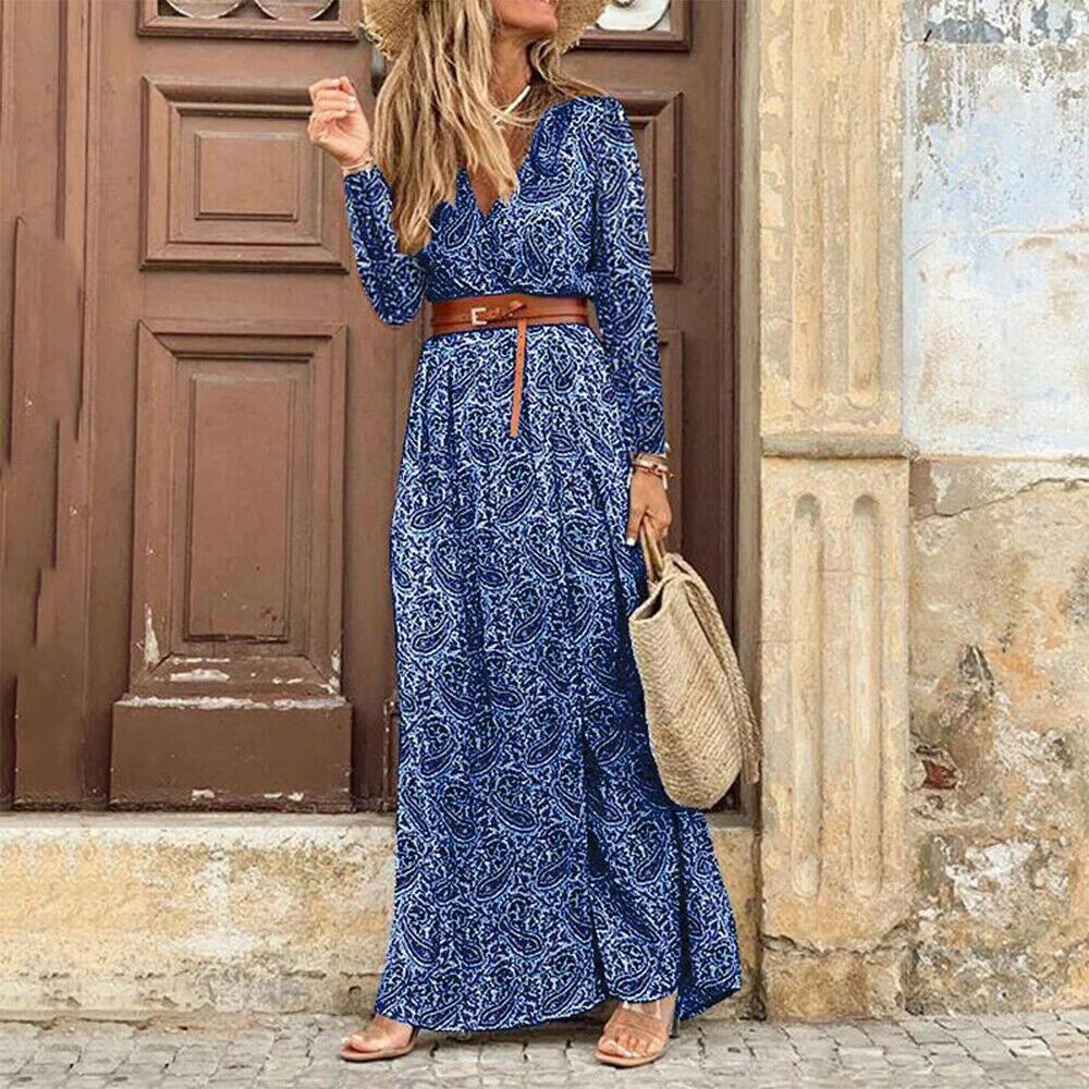 Carol bohemian long robe women handmade soft lightweight flowy silhouette spring artisan craftsmanship