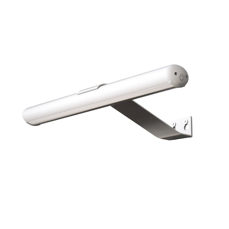 Brushed gold LED wall light minimalist wireless fixture for gallery art focused illumination