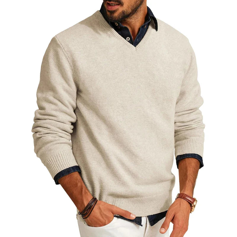 Michael men's slim fit lightweight wool blend sweater classic knit for versatile autumn winter wear