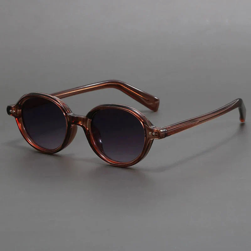 Urbann-Vibe vintage round sunglasses polarized UV lenses lightweight TR90 frame unisex black
