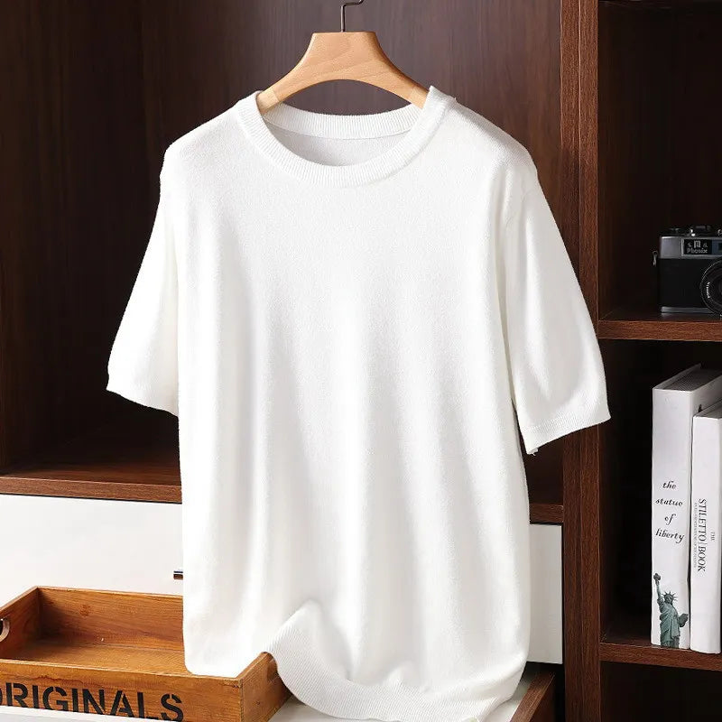 Men's luxury cashmere knit shirt tailored fit ultra-soft versatile top for all seasons