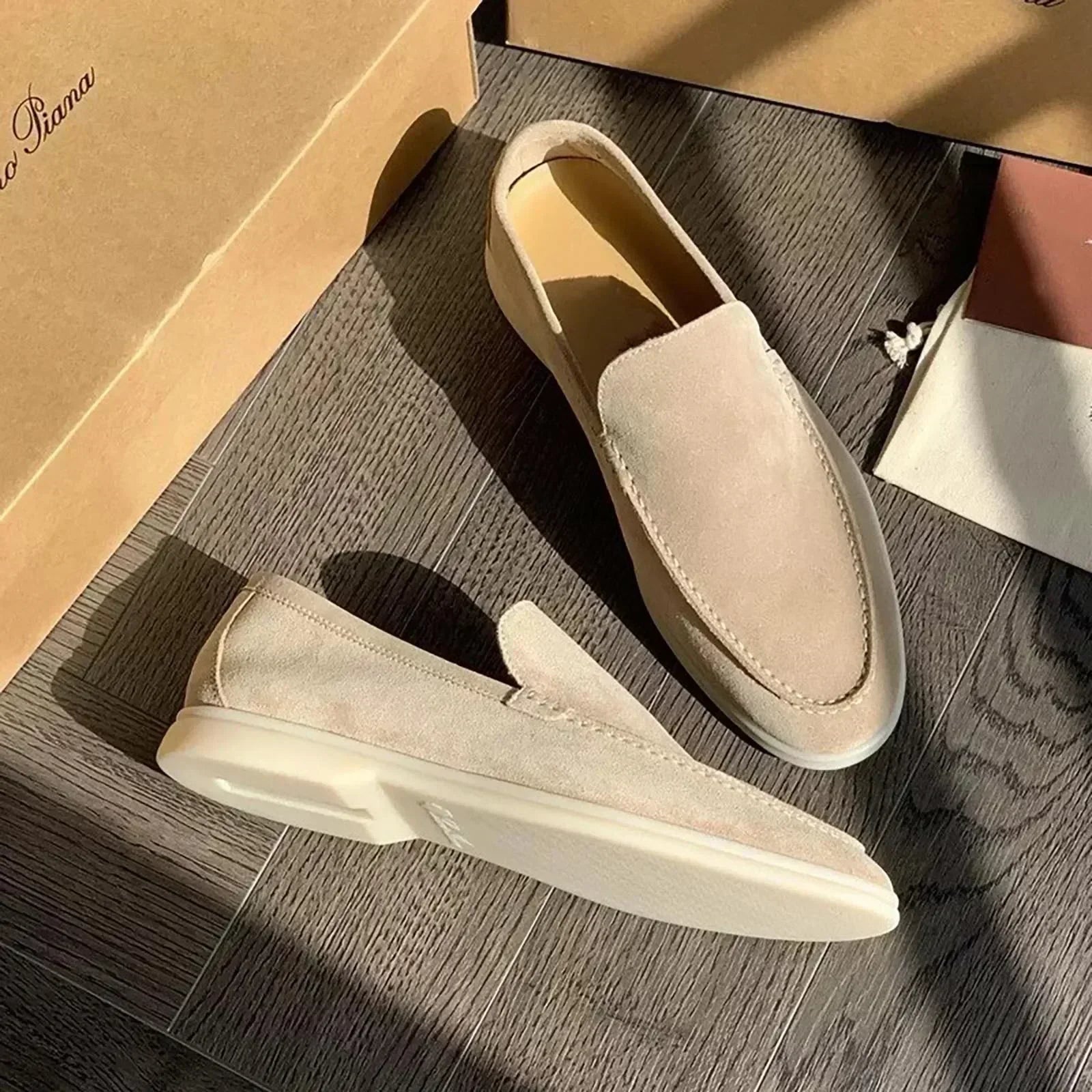 Men's classic slip-on orthopedic loafers lightweight arch support easy wear comfortable casual shoes