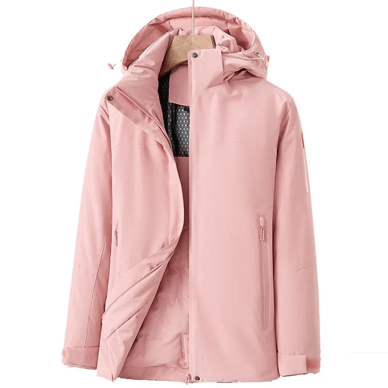 Women's waterproof winter jacket with fleece lining, polished silhouette for cold-weather everyday wear