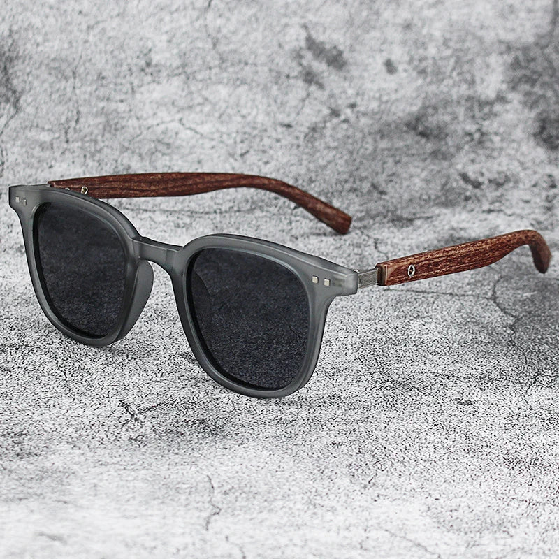 Minimalist acetate sunglasses transparent frame solid dark lenses lightweight everyday comfort