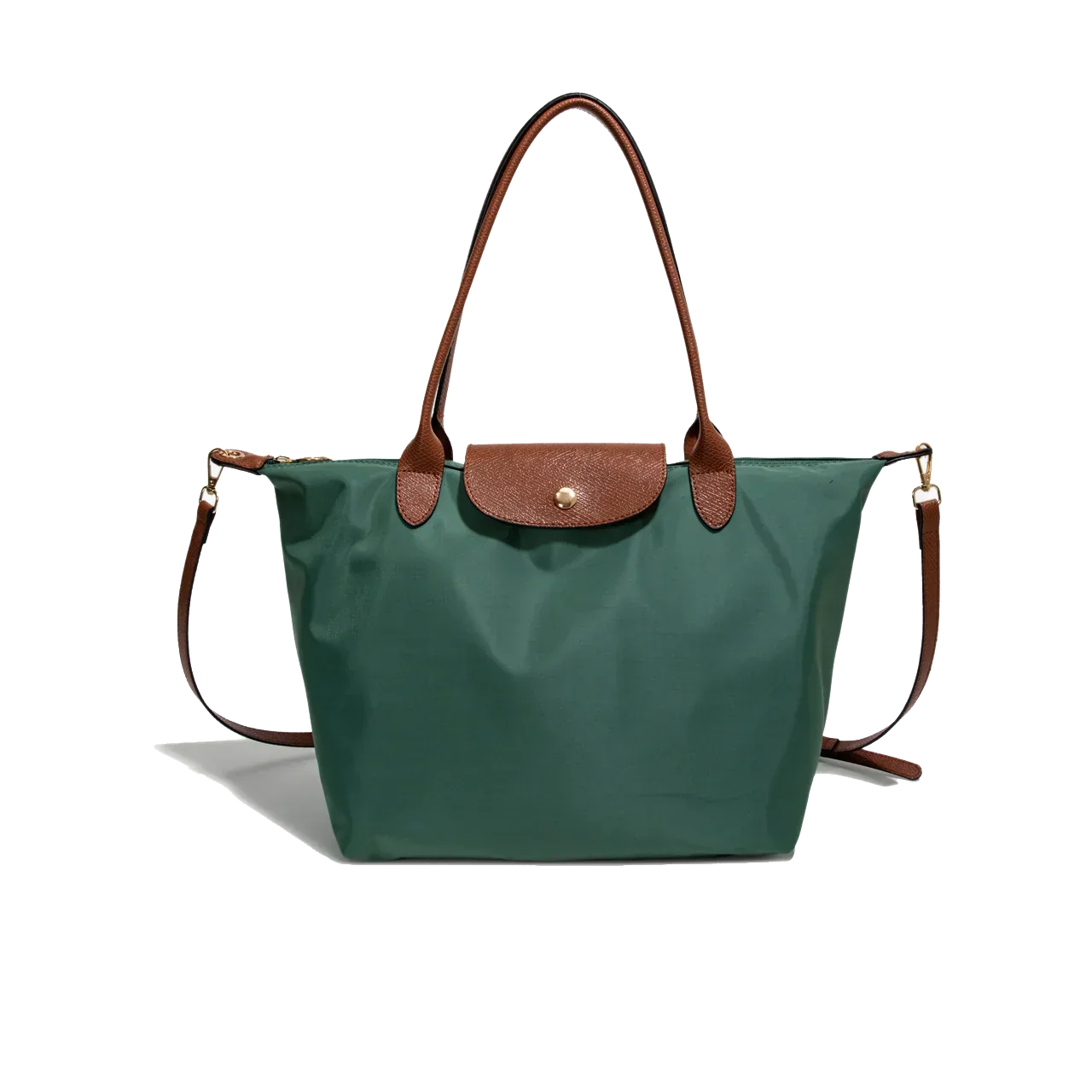 Aria foldable nylon tote bag water-resistant lightweight with leather handles everyday women carry