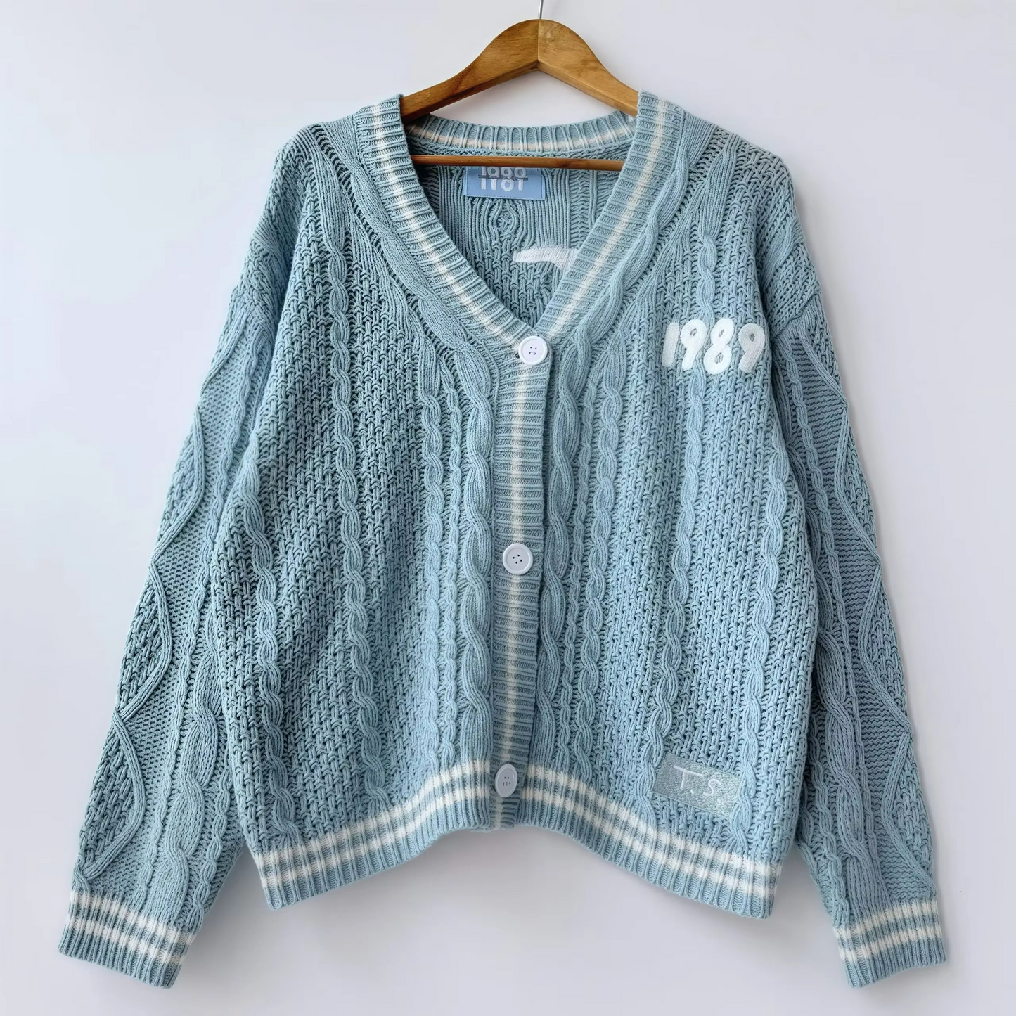 Women's red maple leaf embroidered knit cardigan, cozy midweight seasonal fall layer with autumn charm