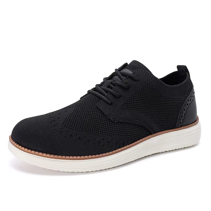 Men's lightweight breathable mesh walking sneakers in neutral tones with cushioned sole for all-day comfort