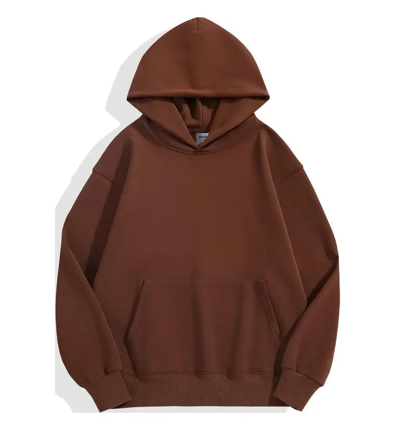 Men's heavyweight 500GSM thick cotton hoodie in cozy winter style with durable warm fit