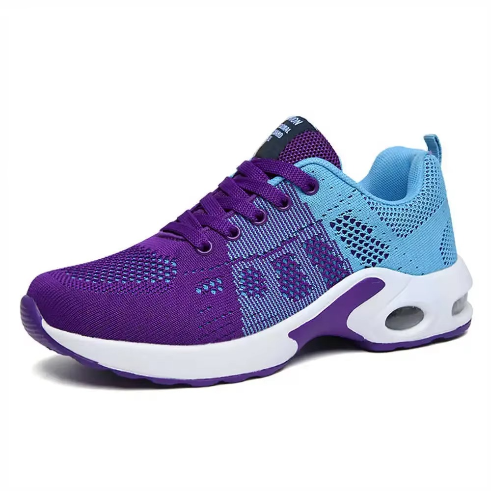 Violet women's sport sneakers lightweight breathable knit mesh athletic shoes for active everyday wear