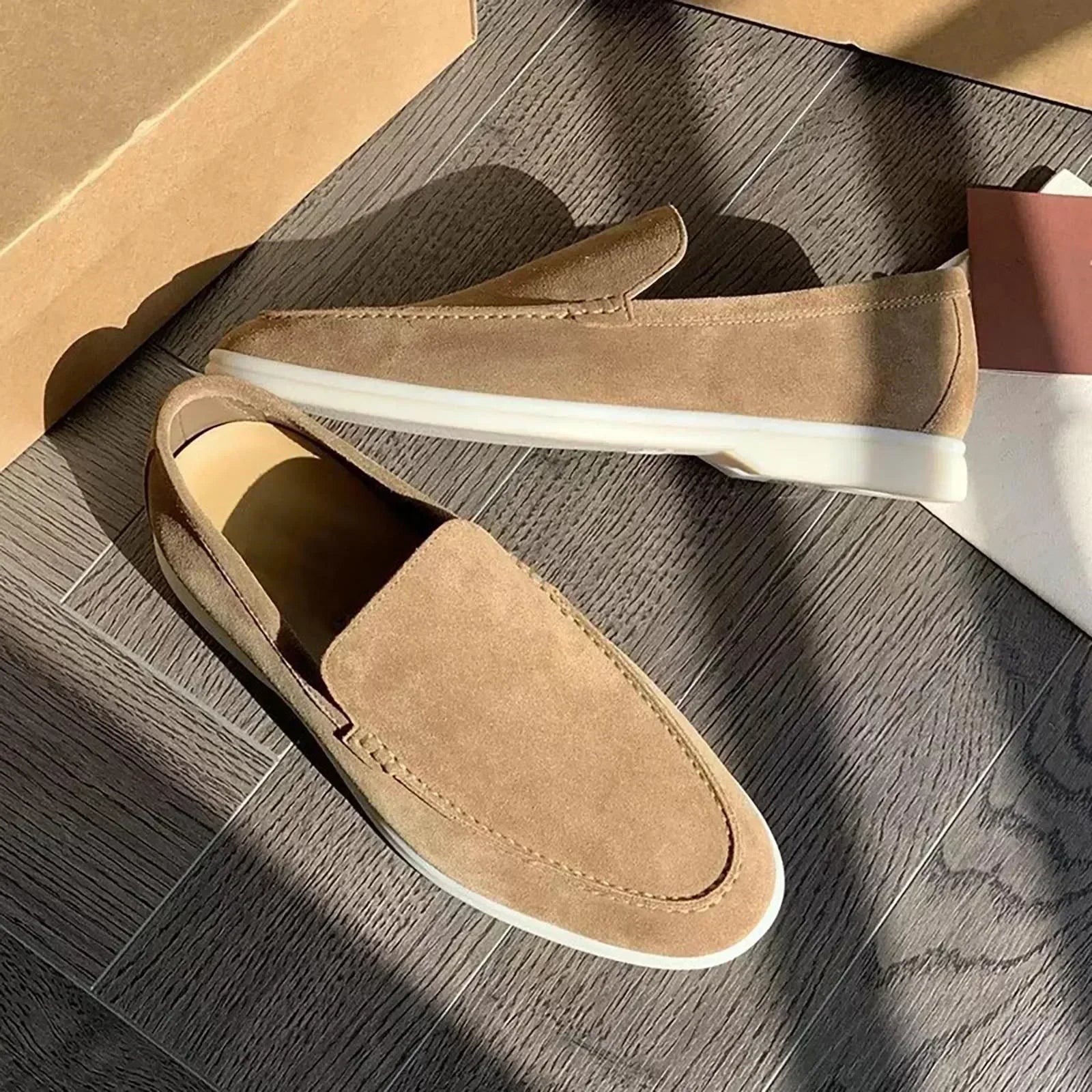 Men's classic slip-on orthopedic loafers lightweight arch support easy wear comfortable everyday shoes
