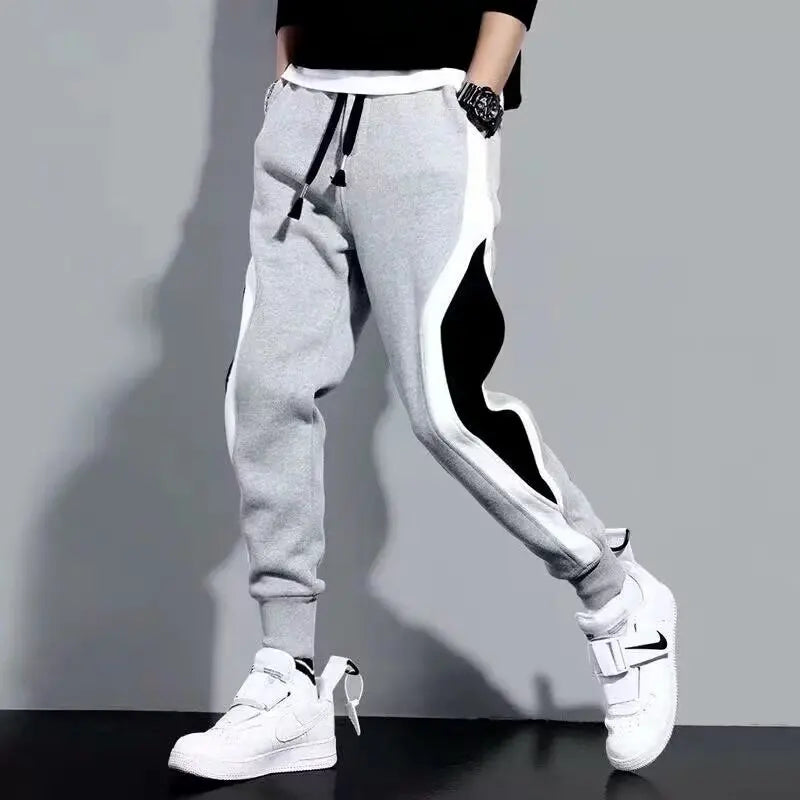 Ultra-soft patchwork panel joggers breathable activewear pants modern textured design for fitness