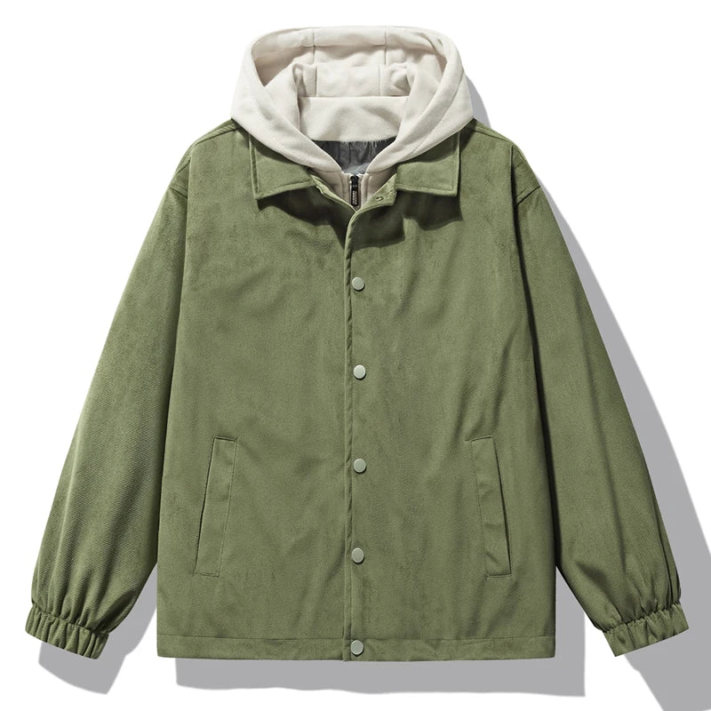 Men's Velian hooded jacket in urban autumn style, durable streamlined fit for city wear