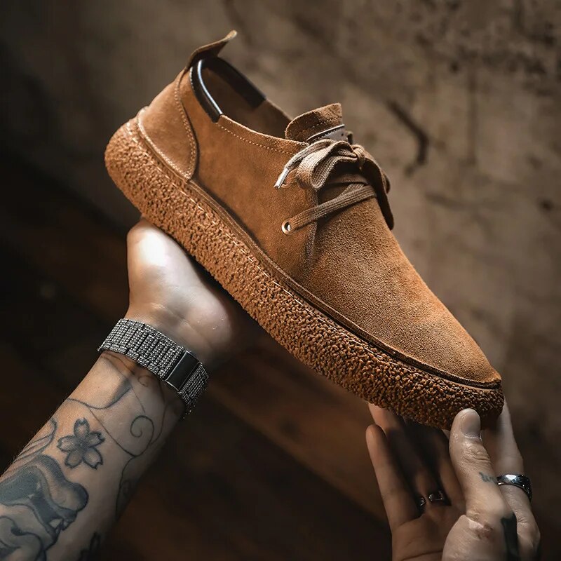 Emporio suede shoes brown luxury loafers easy-care durable comfort for style-conscious professionals
