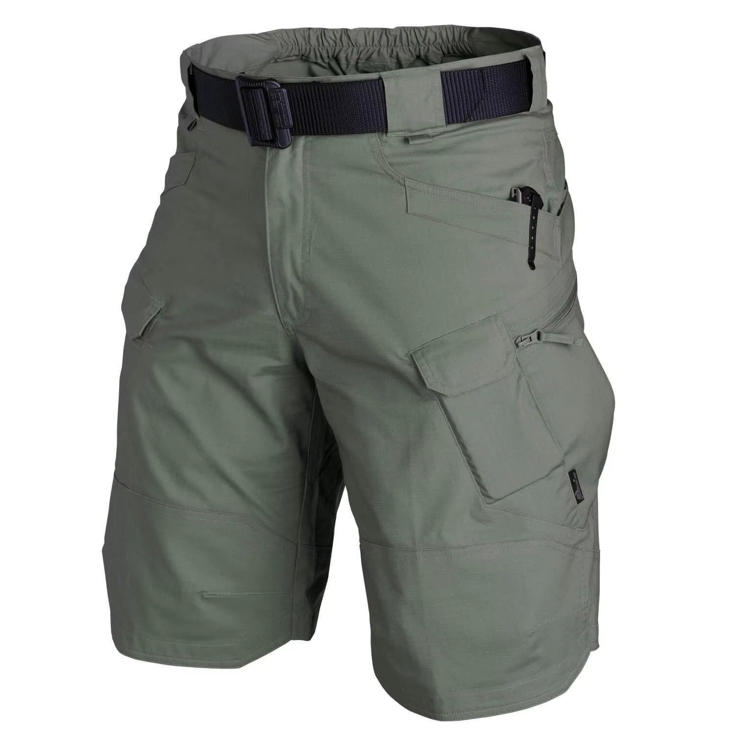 Men's camouflage tactical cargo shorts waterproof quick-dry fabric with multi-pocket outdoor design