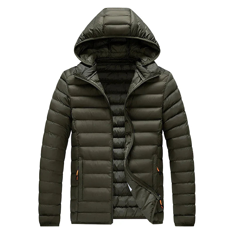 Joost windproof autumn jacket with soft lining, timeless cut and adjustable hood for everyday wear