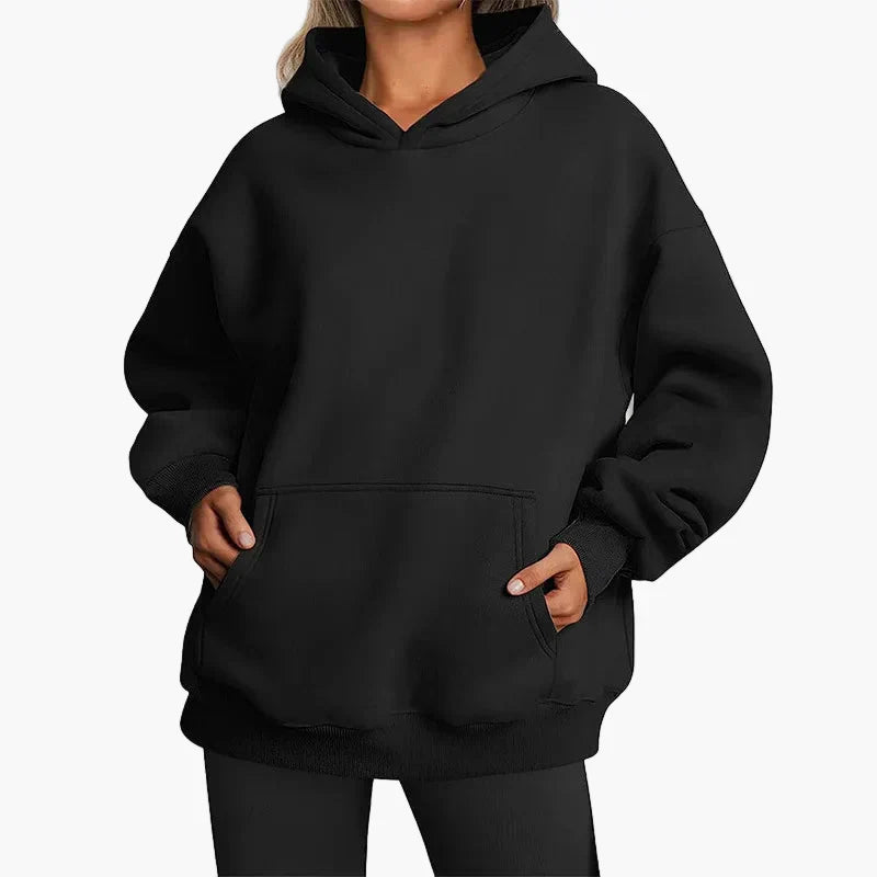 Women's oversized hoodie sweatshirt relaxed fit with drawstring hood for streetwear styling