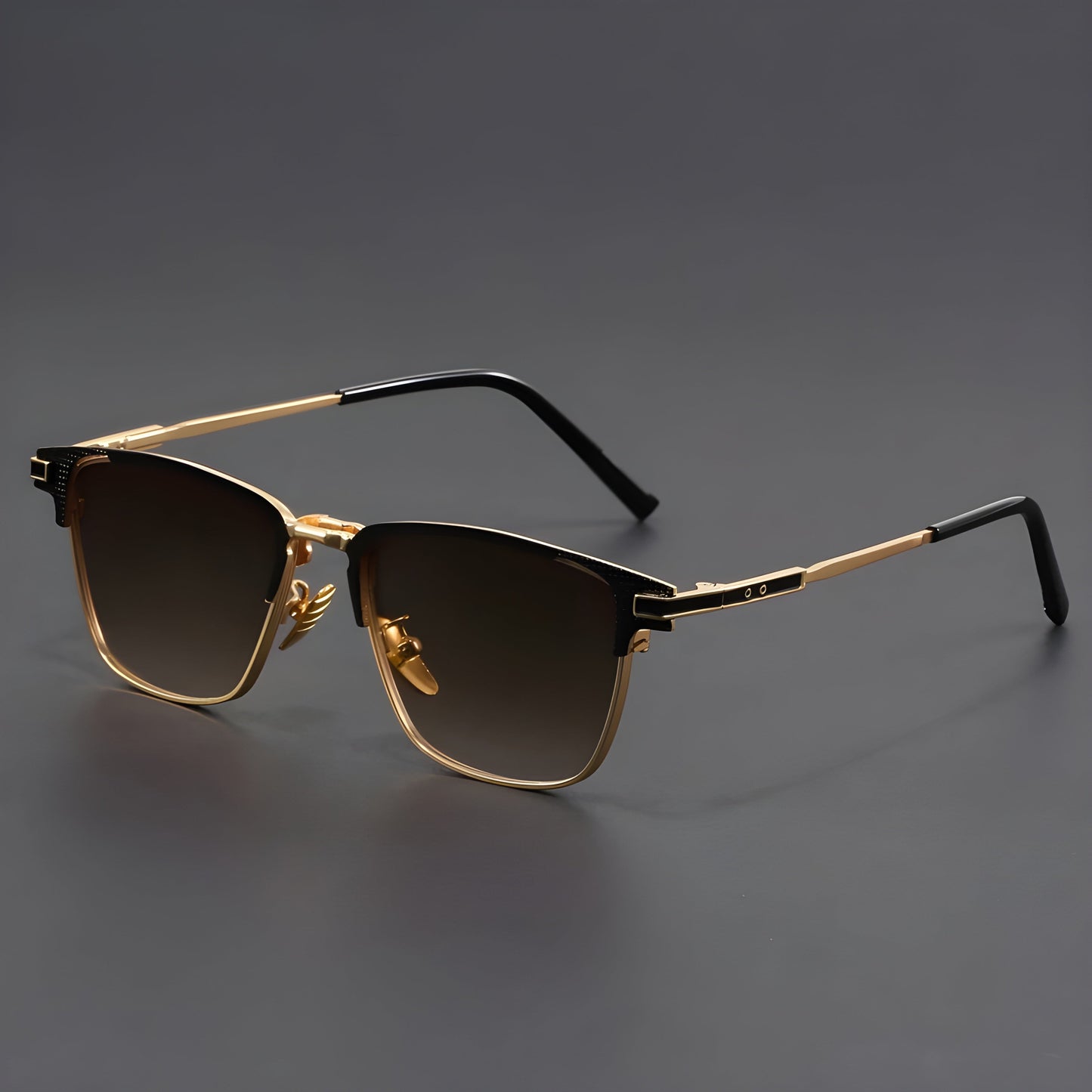 Montes titanium half-frame polarized photochromic sunglasses lightweight professional style