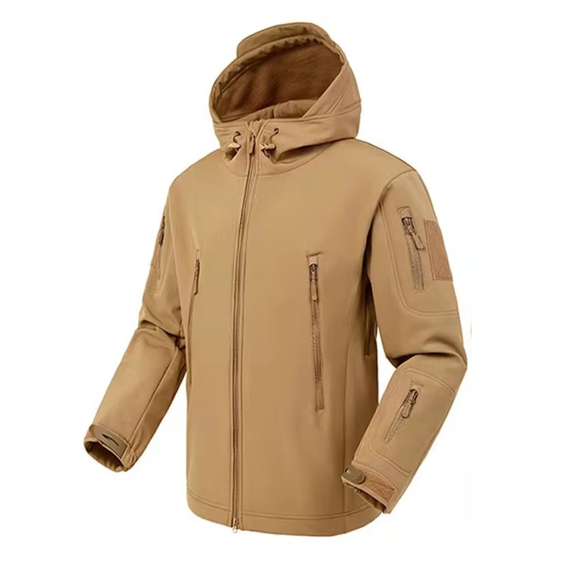 Men's waterproof softshell fleece hiking jacket windproof breathable microfleece interior outdoor adventure