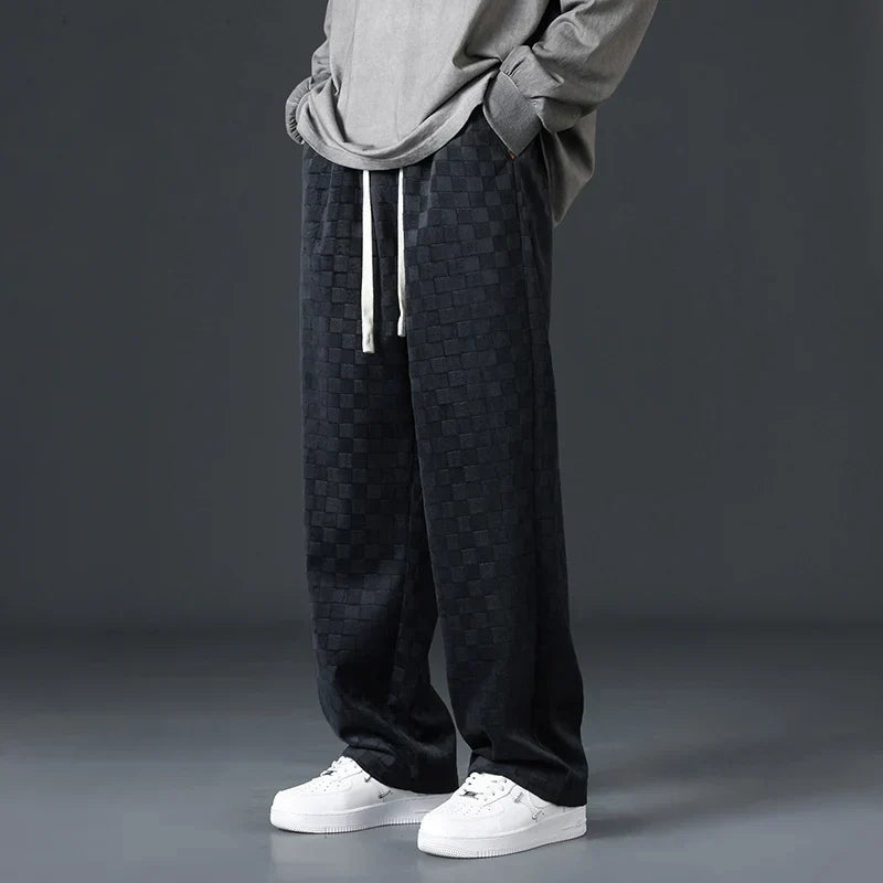 Sterling gray corduroy sweatpants relaxed fit ultra-soft fabric with distinctive ribbed texture