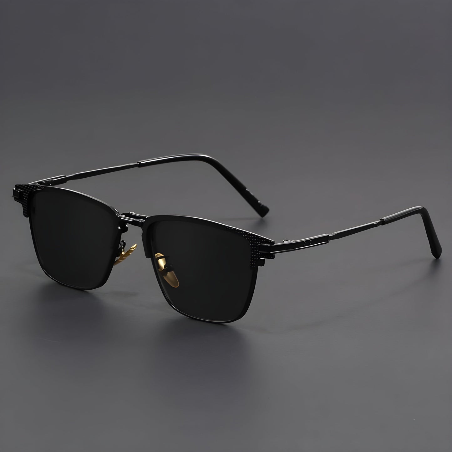 Montes titanium half-frame polarized photochromic sunglasses lightweight sleek design for professionals