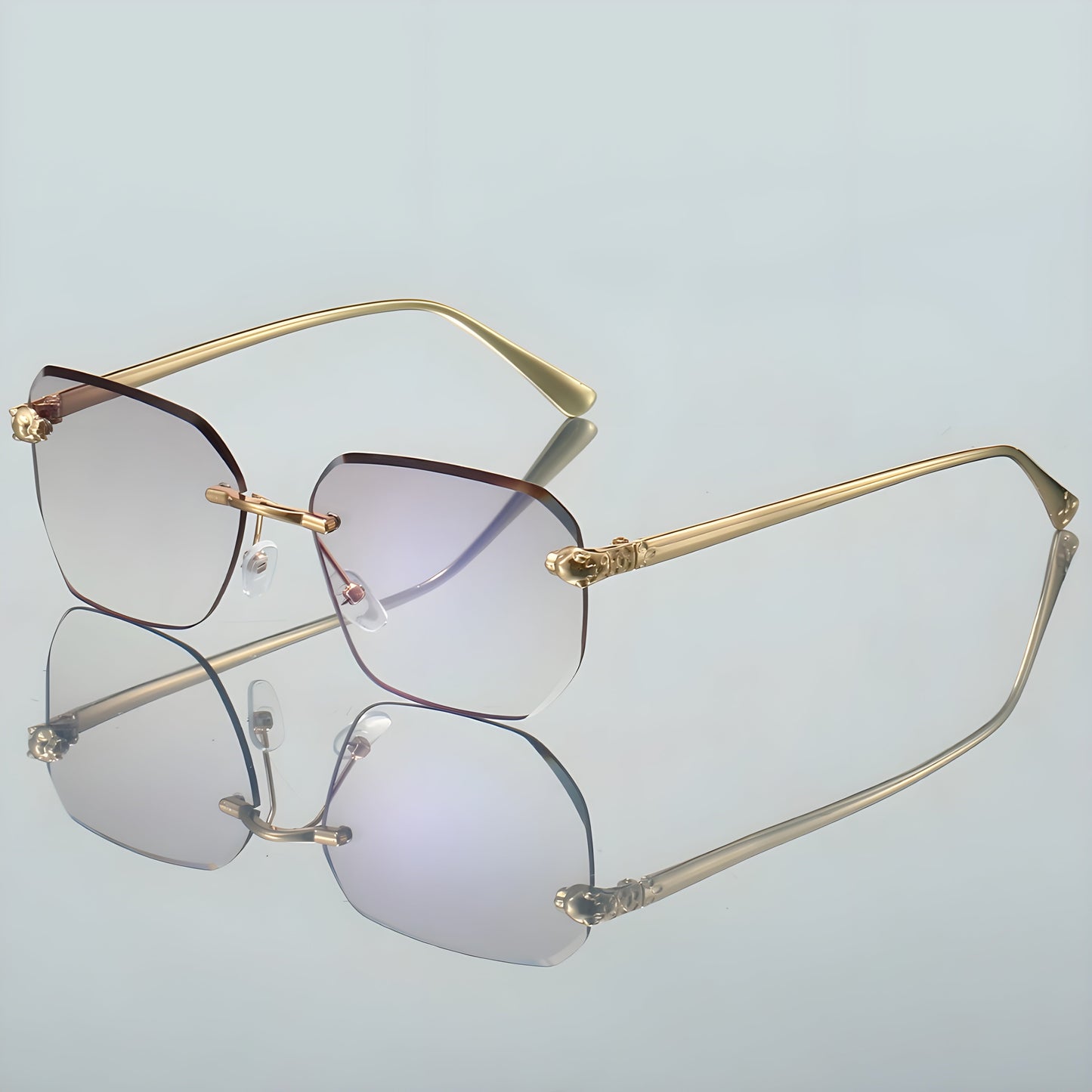 Coast rimless octagon sunglasses gradient lenses UV400 protection sleek minimal alloy frame adults