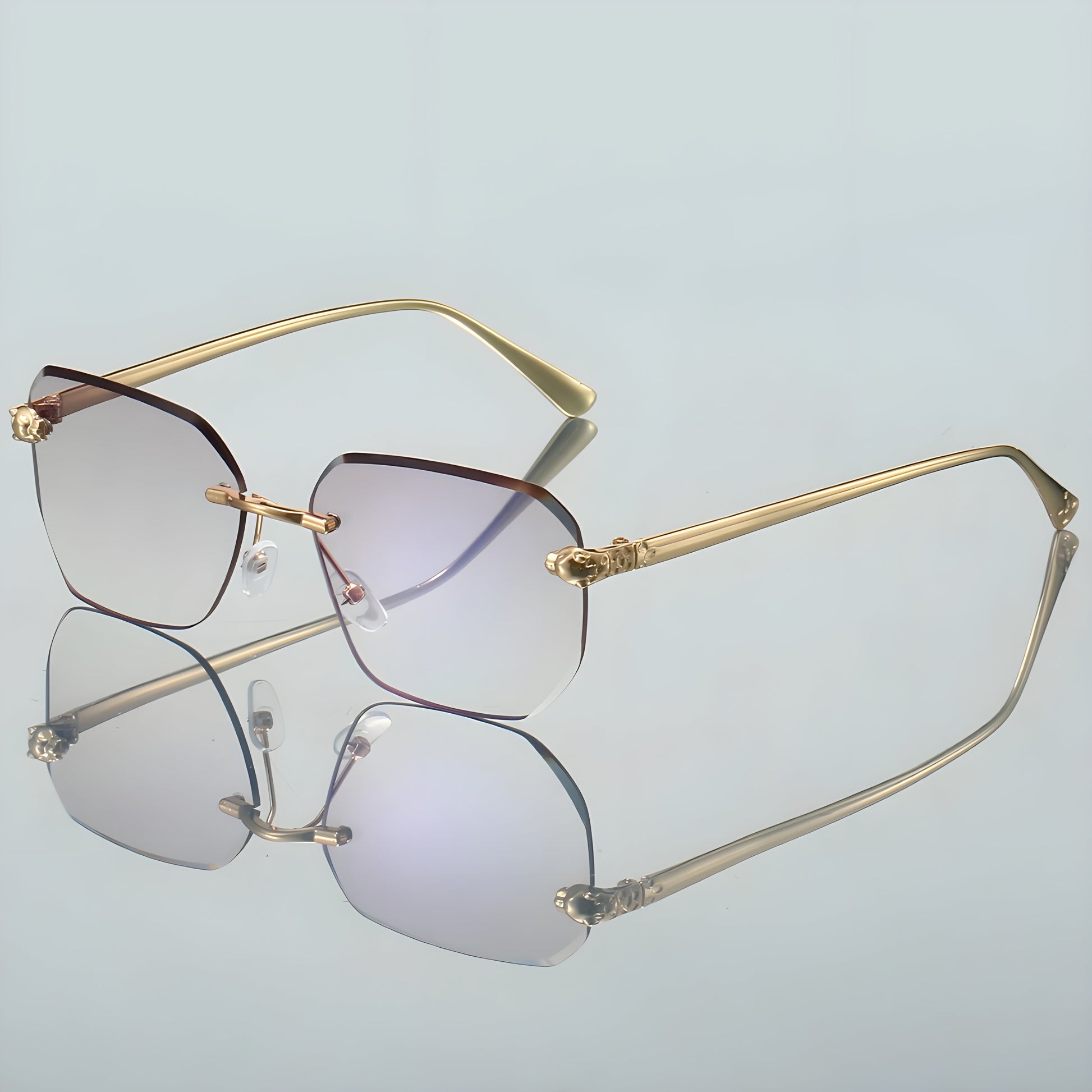 Coast rimless octagon sunglasses gradient lenses UV400 protection sleek minimal alloy frame adults