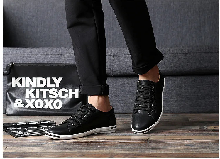 Men's leather derby sneakers classic silhouette sneaker sole versatile office-to-weekend style