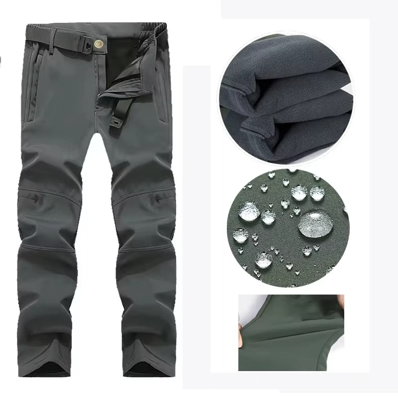 Men's navy softshell fleece jacket windproof waterproof slim fit for hiking outdoor adventures