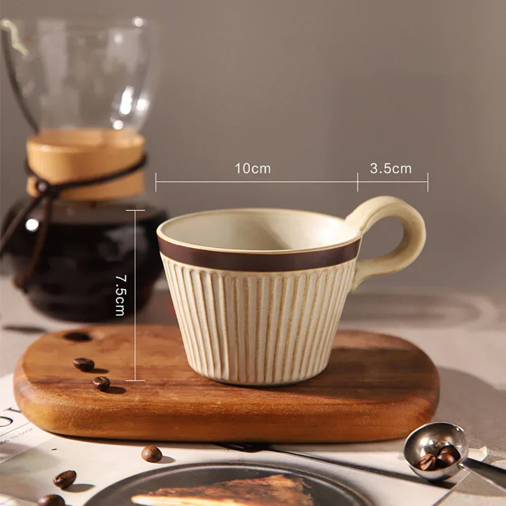 Zephyr handcrafted ceramic coffee mug rustic vintage style durable food-safe artisanal design