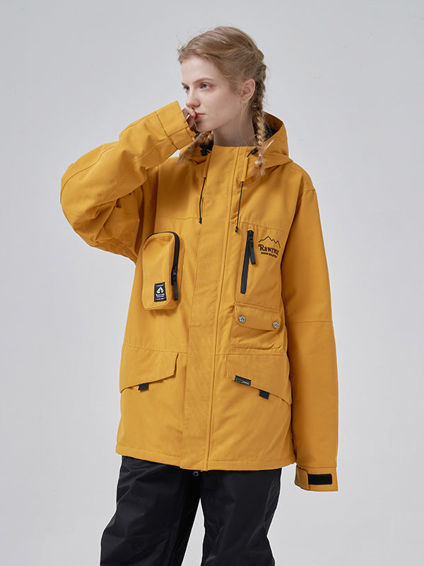 Women's RAWRWAR North Land insulated snow parka 10K waterproof with connected hood for backcountry skiing