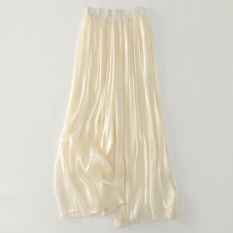 Elise women's satin wide-leg pants fluid silk feel subtle sheen elegant evening wear