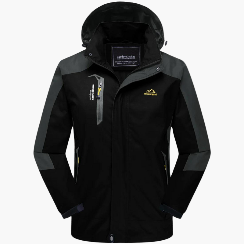 Women's waterproof hooded hiking jacket, lightweight windproof design for outdoor adventure in all weather