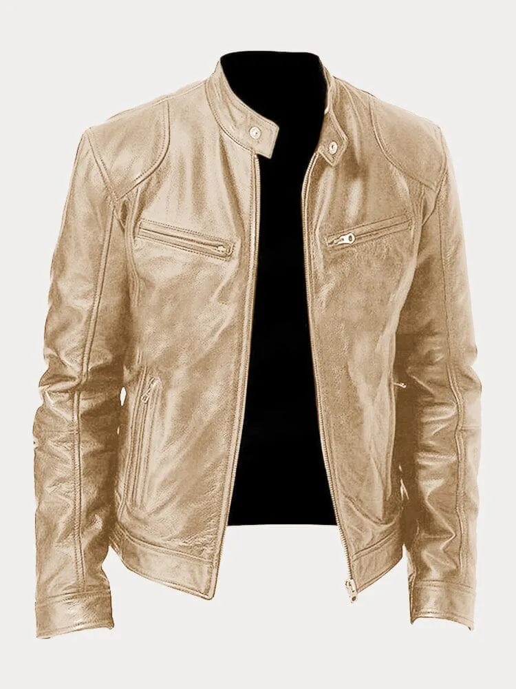 Men's loose fit padded jacket with adjustable cuffs, versatile layering style for cool weather